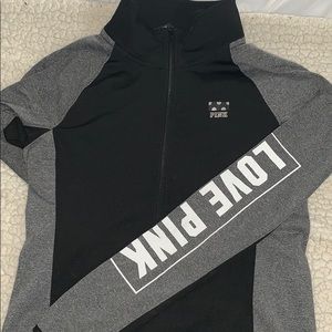 Pink VS half zip workout jacket